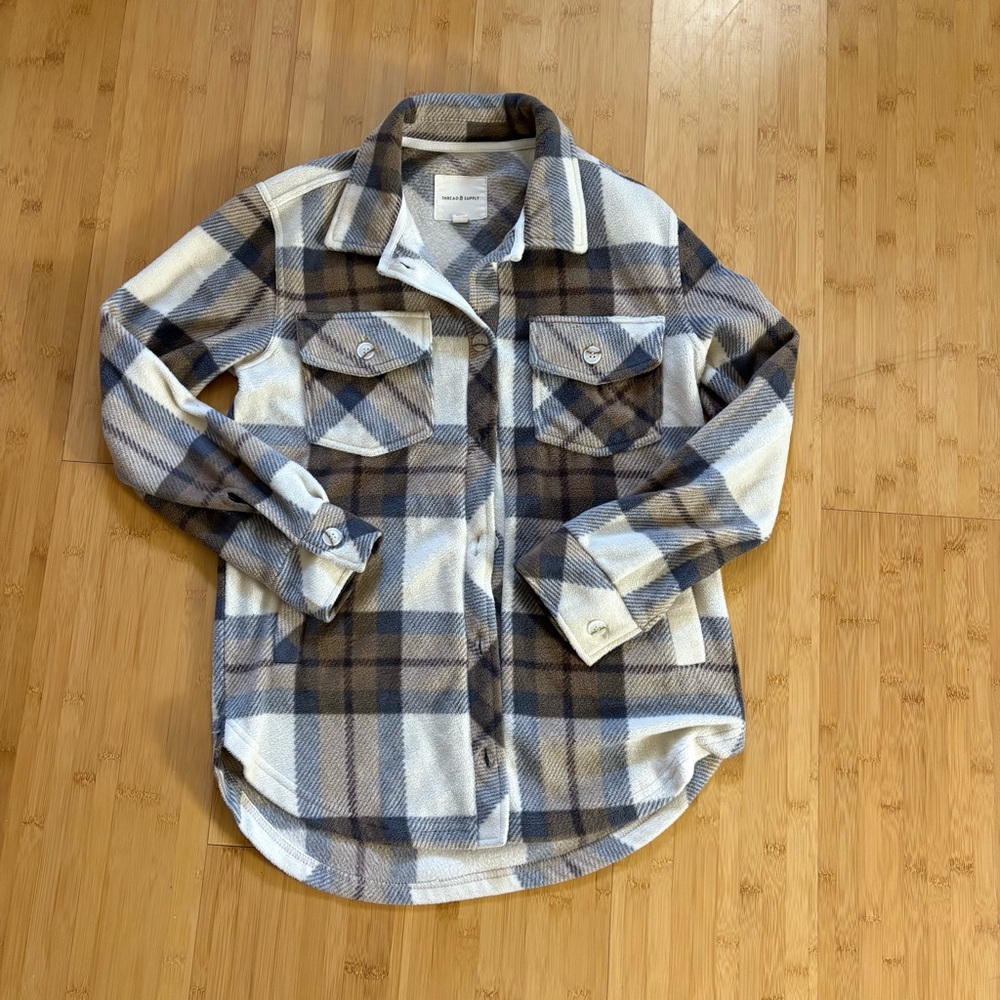 Thread & Supply Cozy Plaid Shirt Jacket